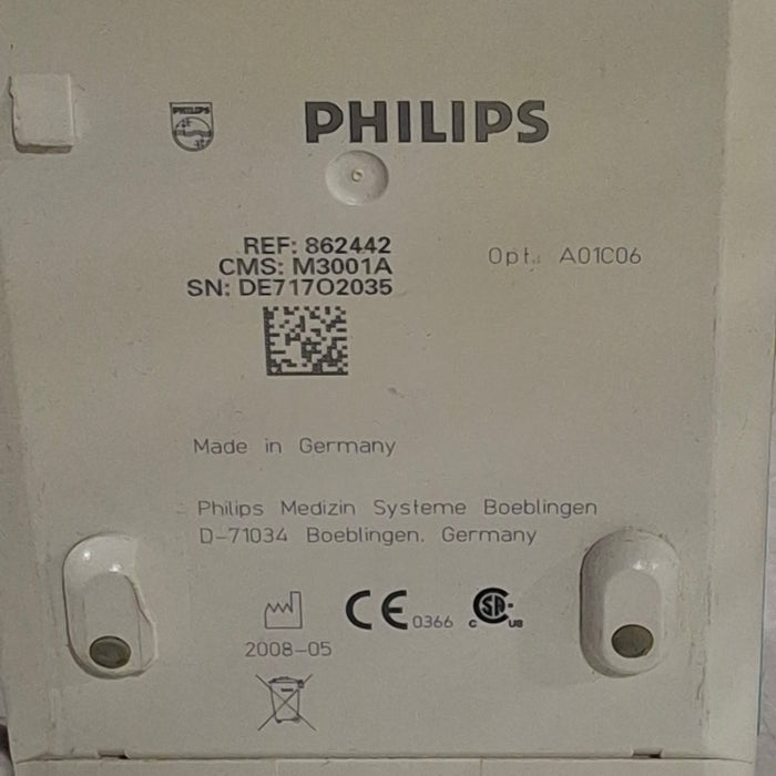 Philips M3001A-A01C06 Fast SpO2, NIBP, ECG, Temp, IBP MMS Module