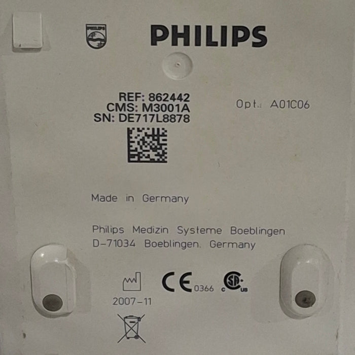 Philips M3001A-A01C06 Fast SpO2, NIBP, ECG, Temp, IBP MMS Module
