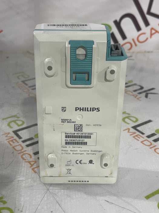Philips M3001A-A01C06 Fast SpO2, NIBP, ECG, Temp, IBP MMS Module