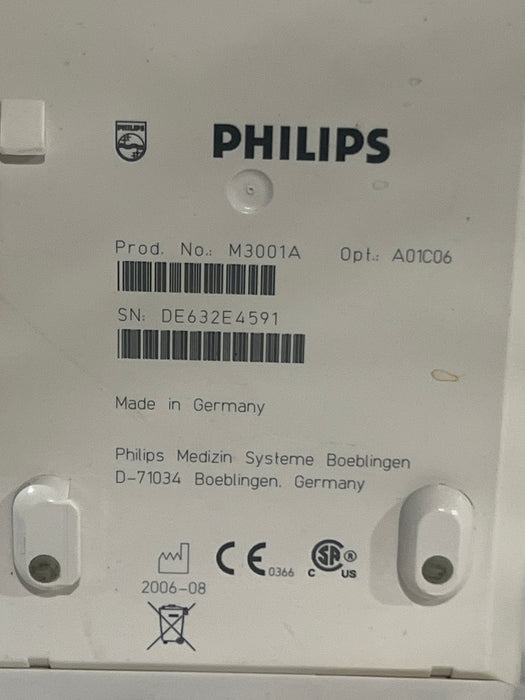 Philips M3001A-A01C06 Fast SpO2, NIBP, ECG, Temp, IBP MMS Module