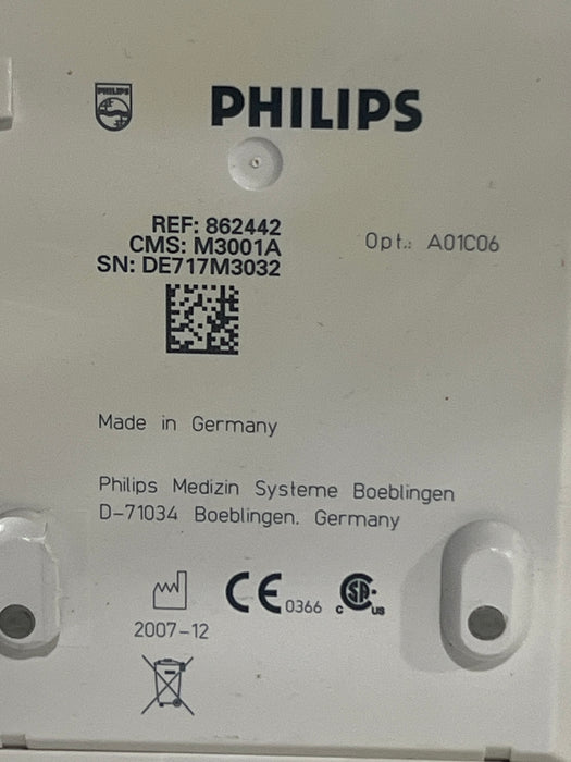 Philips M3001A-A01C06 Fast SpO2, NIBP, ECG, Temp, IBP MMS Module