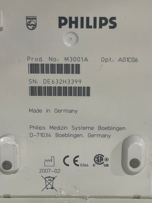 Philips M3001A-A01C06 Fast SpO2, NIBP, ECG, Temp, IBP MMS Module