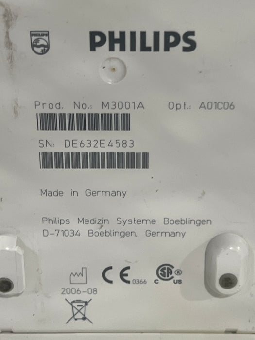 Philips M3001A-A01C06 Fast SpO2, NIBP, ECG, Temp, IBP MMS Module