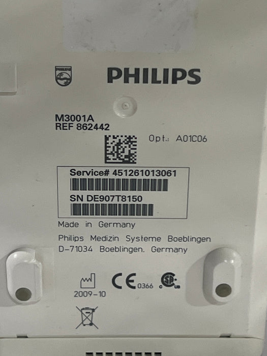 Philips M3001A-A01C06 Fast SpO2, NIBP, ECG, Temp, IBP MMS Module