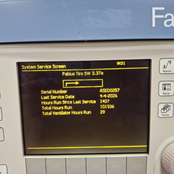 Draeger Medical Fabius Tiro Anesthesia Machine