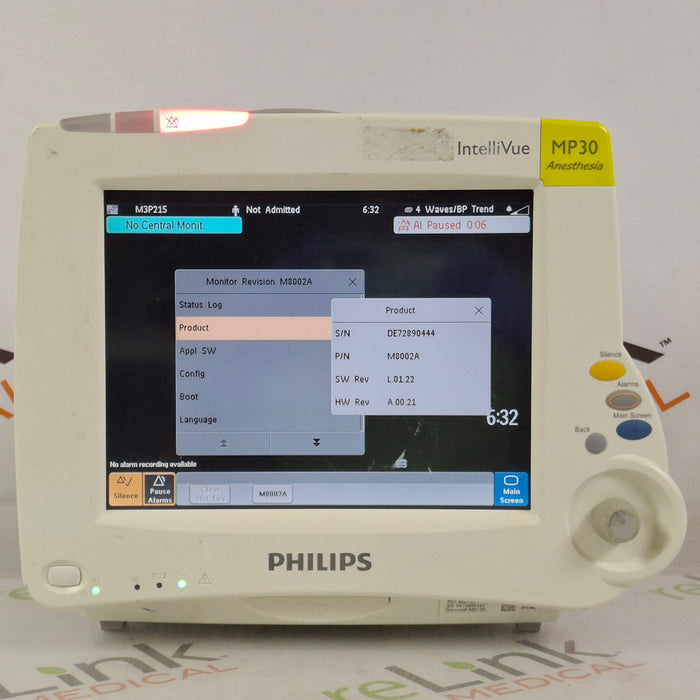 Philips IntelliVue MP30 - Anesthesia Patient Monitor