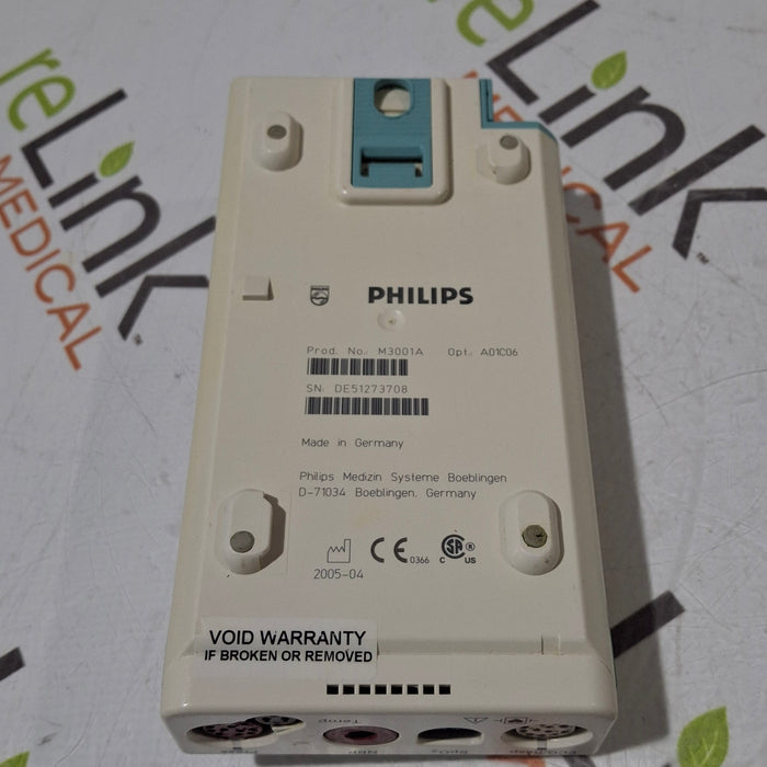 Philips M3001A-A01C06 Fast SpO2, NIBP, ECG, Temp, IBP MMS Module