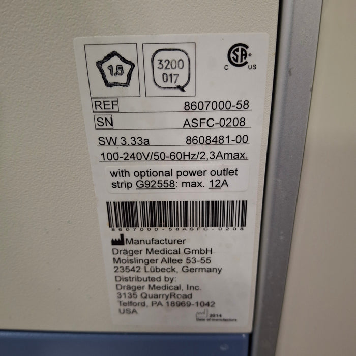 Draeger Medical Fabius GS Premium Anesthesia Machine