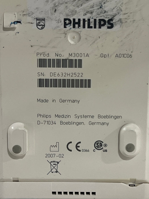 Philips M3001A-A01C06 Fast SpO2, NIBP, ECG, Temp, IBP MMS Module