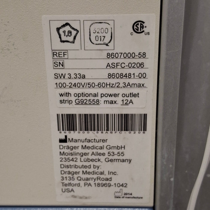 Draeger Medical Fabius GS Premium Anesthesia Machine
