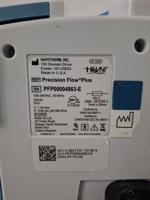 Vapotherm Precision Flow Plus Meter Humidifier