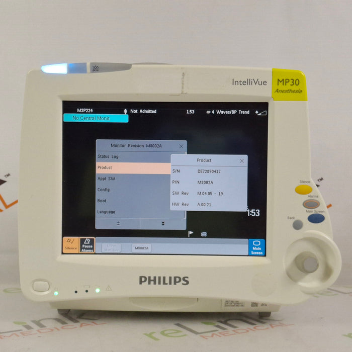 Philips IntelliVue MP30 - Anesthesia Patient Monitor