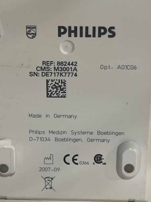 Philips M3001A-A01C06 Fast SpO2, NIBP, ECG, Temp, IBP MMS Module