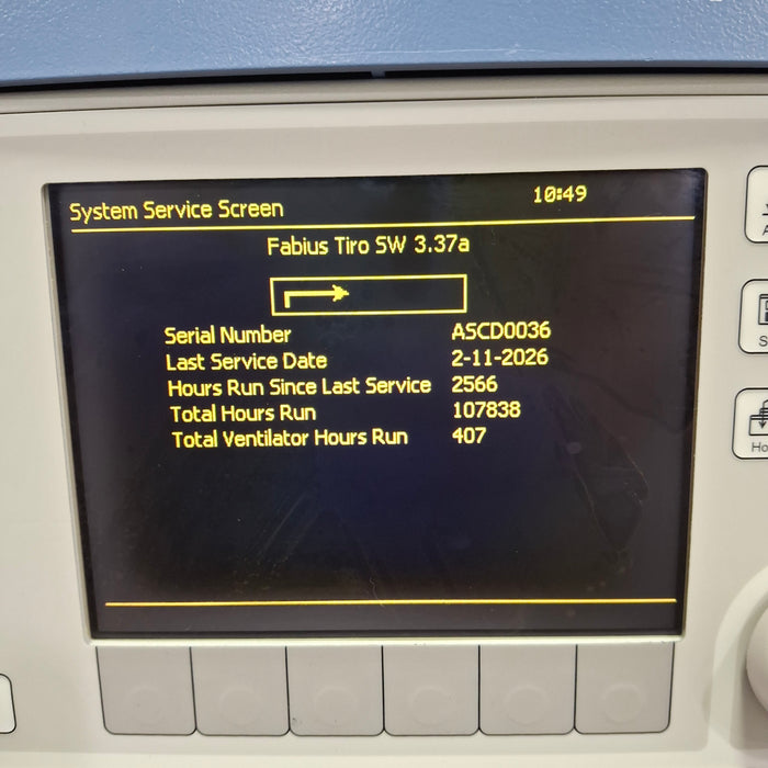 Draeger Medical Fabius Tiro Anesthesia Machine