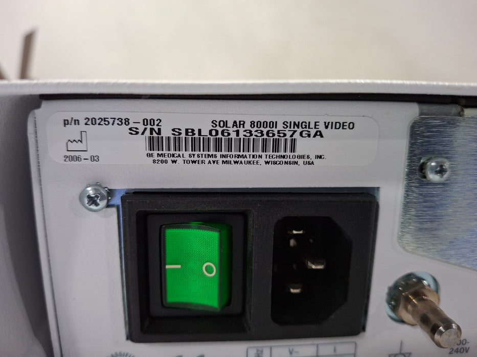 GE Healthcare Solar 8000i Patient Monitor