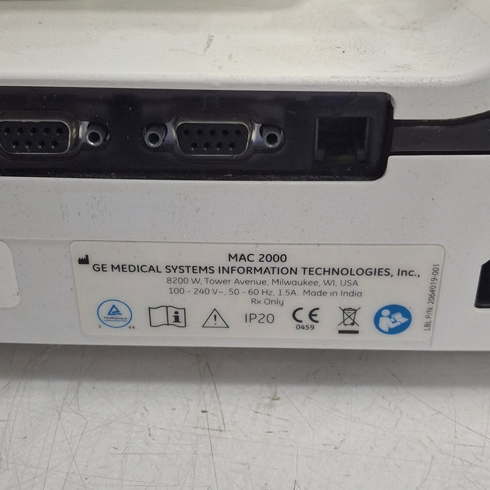 GE Healthcare MAC 2000 ECG
