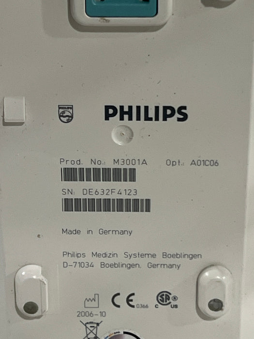 Philips M3001A-A01C06 Fast SpO2, NIBP, ECG, Temp, IBP MMS Module