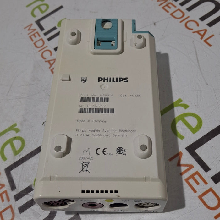 Philips M3001A-A01C06 Fast SpO2, NIBP, ECG, Temp, IBP MMS Module