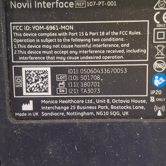 Monica Healthcare Limited 107-PT-001 Fetal Monitor