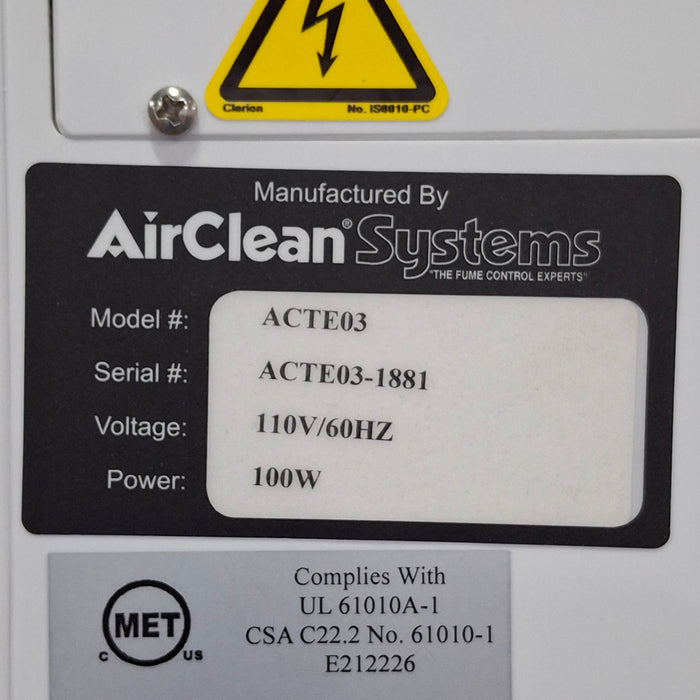 AirClean Systems AC-TE-03 Probe Storage Cabinet