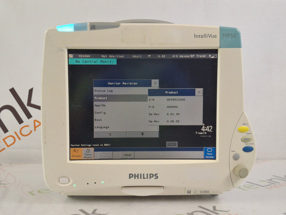 Philips IntelliVue MP50 Patient Monitor