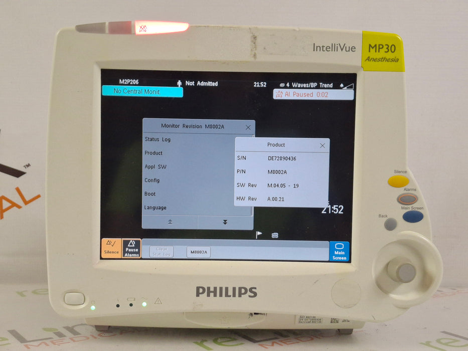 Philips IntelliVue MP30 - Anesthesia Patient Monitor