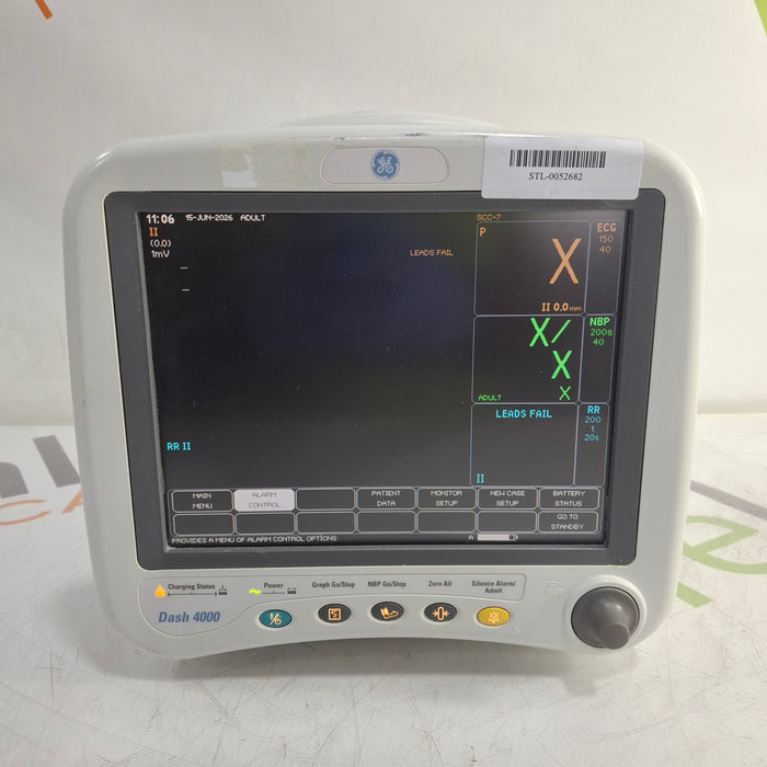 GE Healthcare Dash 4000 Display Screen