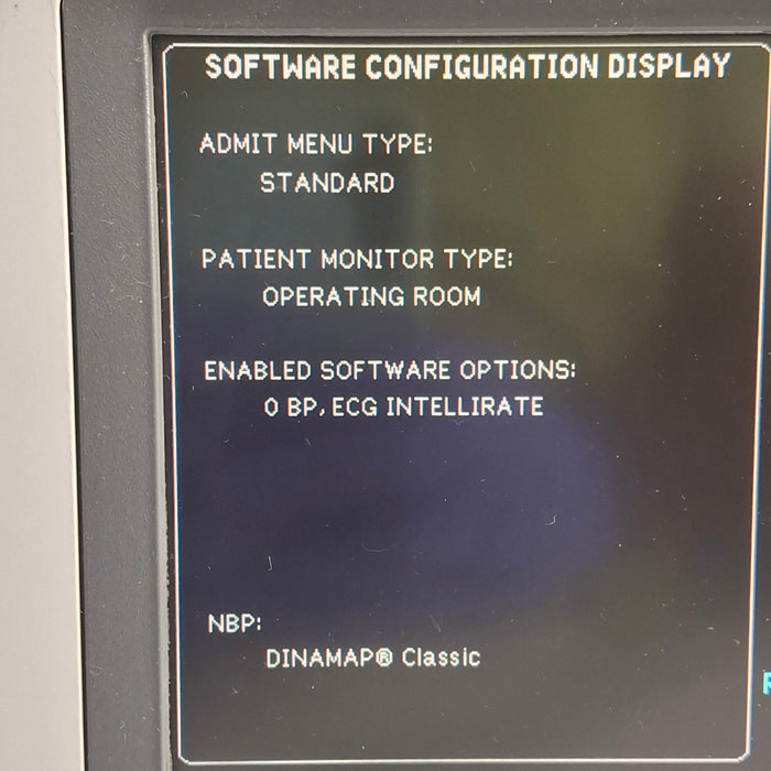 GE Healthcare Dash 4000 Display Screen