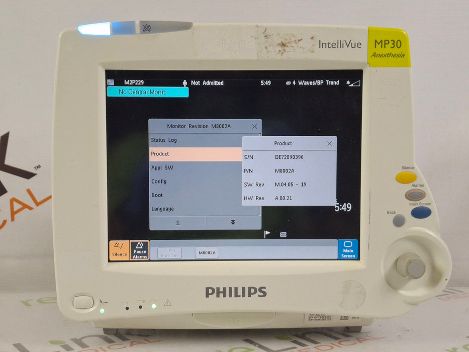 Philips IntelliVue MP30 - Anesthesia Patient Monitor