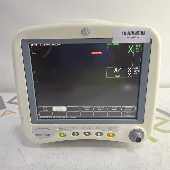 GE Healthcare Dash 4000 - Masimo SpO2 Patient Monitor