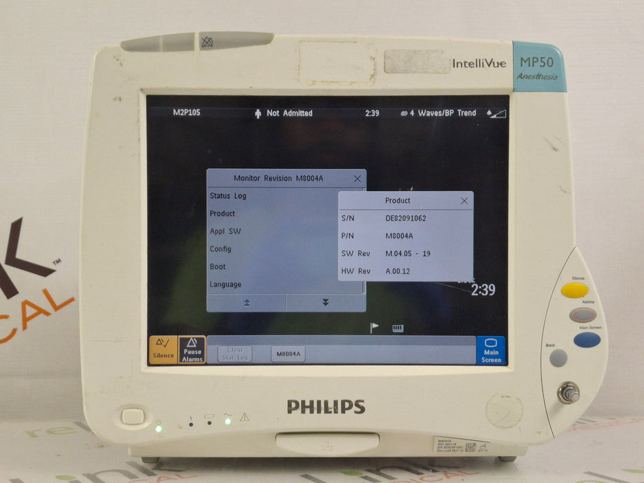 Philips IntelliVue MP50 - Anesthesia Patient Monitor