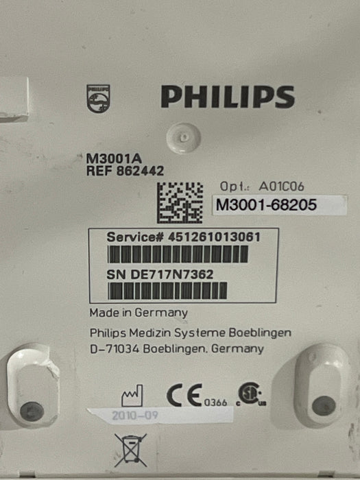 Philips M3001A-A01C06 Fast SpO2, NIBP, ECG, Temp, IBP MMS Module