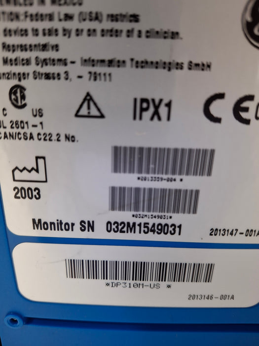 GE Healthcare Dinamap Pro 300V2 Vital Signs Monitor