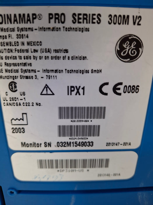 GE Healthcare Dinamap Pro 300V2 Vital Signs Monitor