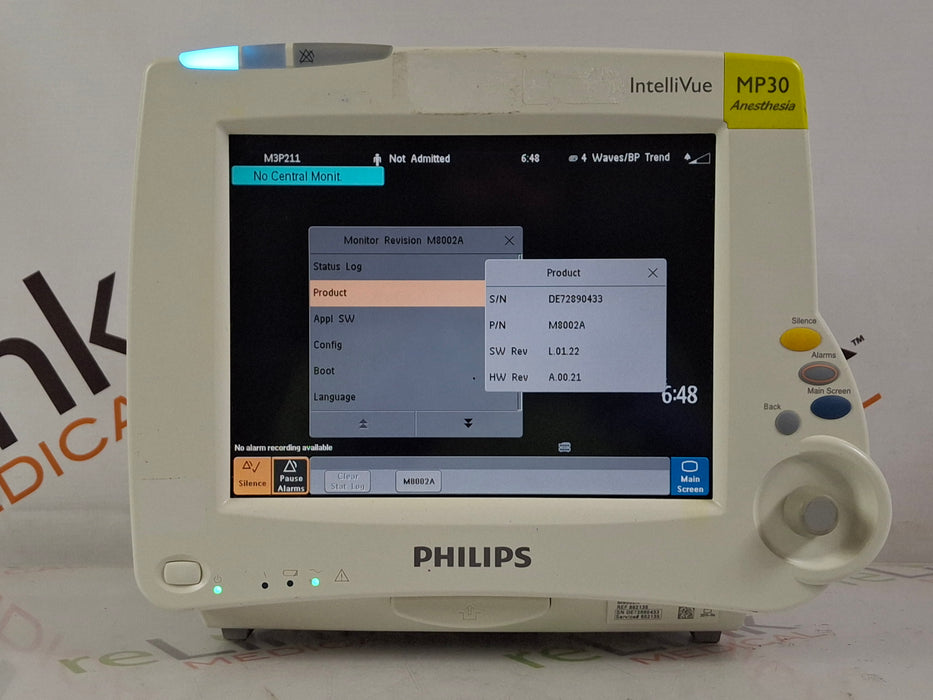 Philips IntelliVue MP30 - Anesthesia Patient Monitor
