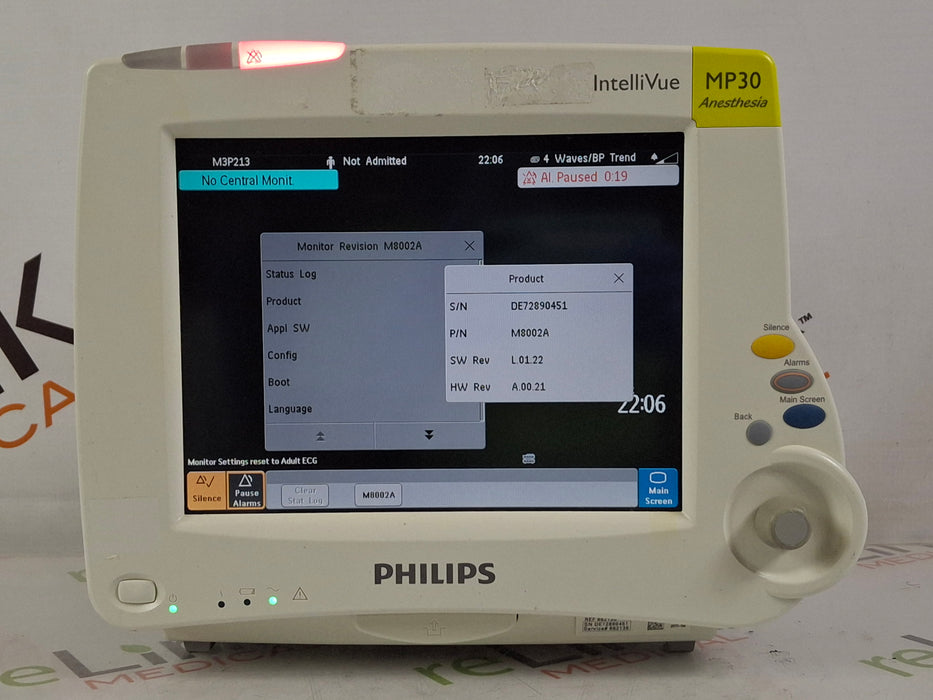 Philips IntelliVue MP30 - Anesthesia Patient Monitor
