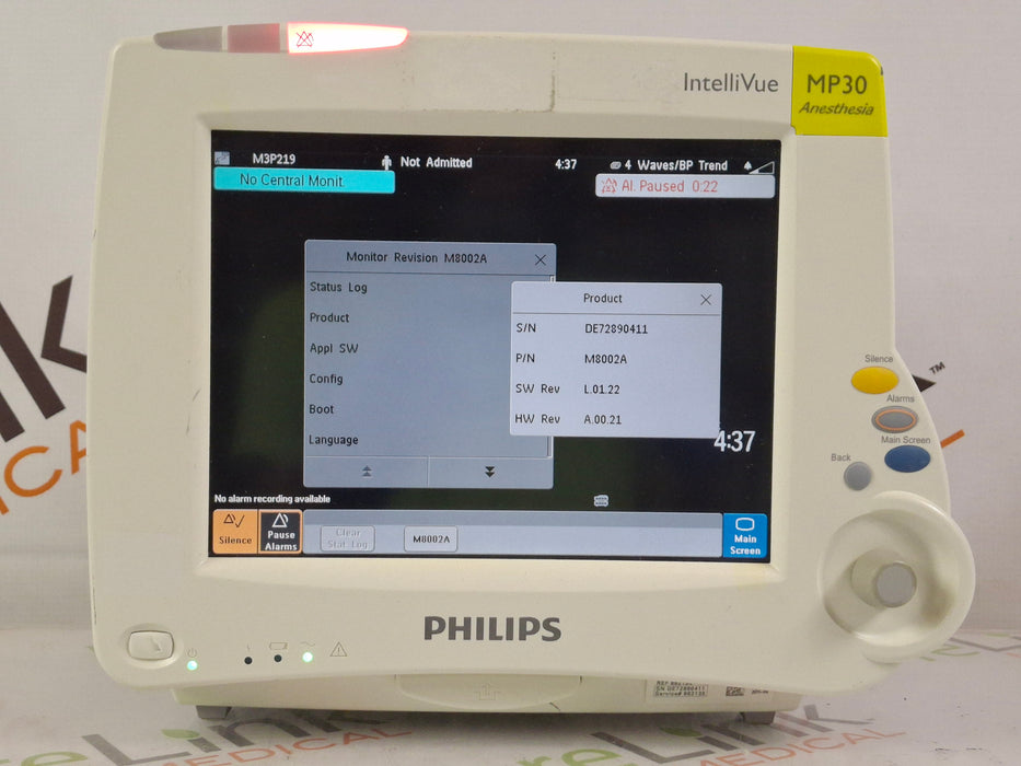 Philips IntelliVue MP30 - Anesthesia Patient Monitor