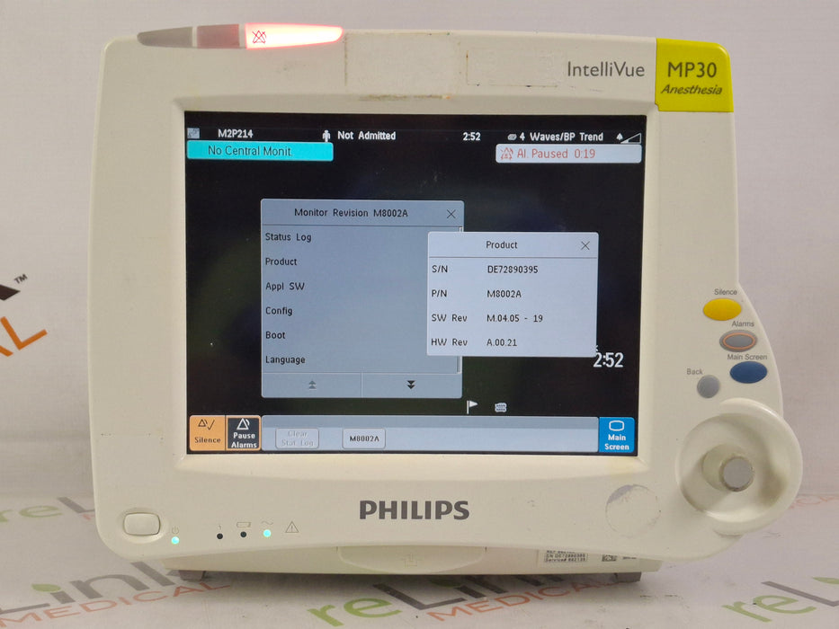 Philips IntelliVue MP30 - Anesthesia Patient Monitor