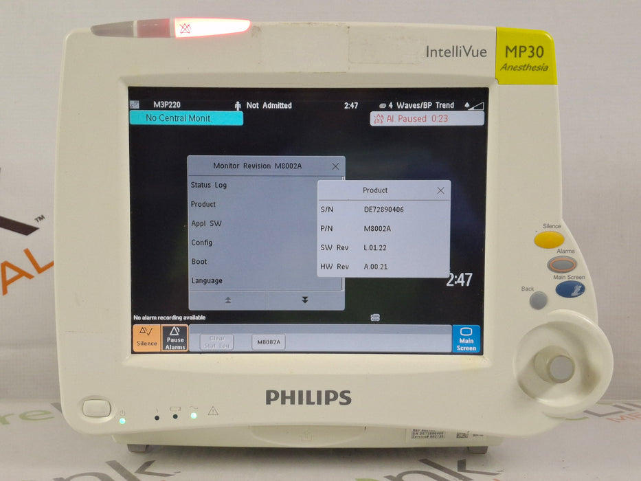 Philips IntelliVue MP30 - Anesthesia Patient Monitor
