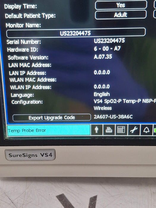 Philips SureSigns VS4 Vital Signs Monitor