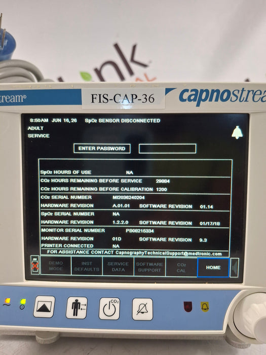 Oridion Capnostream 20P Capnography Monitor