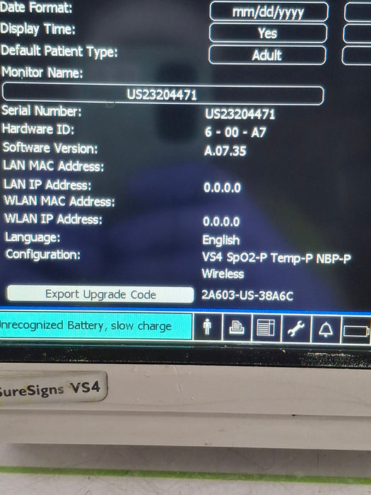 Philips SureSigns VS4 Vital Signs Monitor