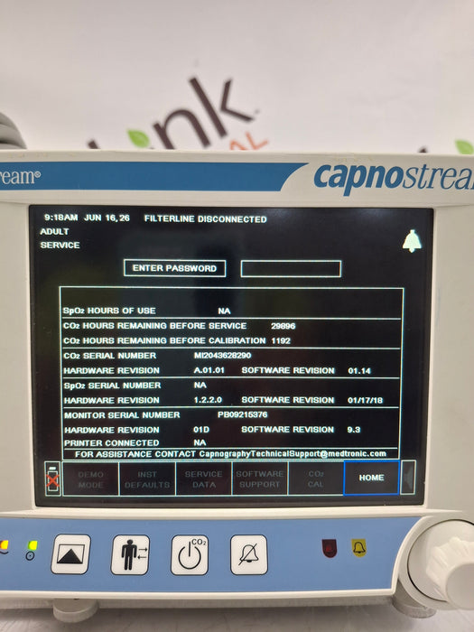 Oridion Capnostream 20P Capnography Monitor
