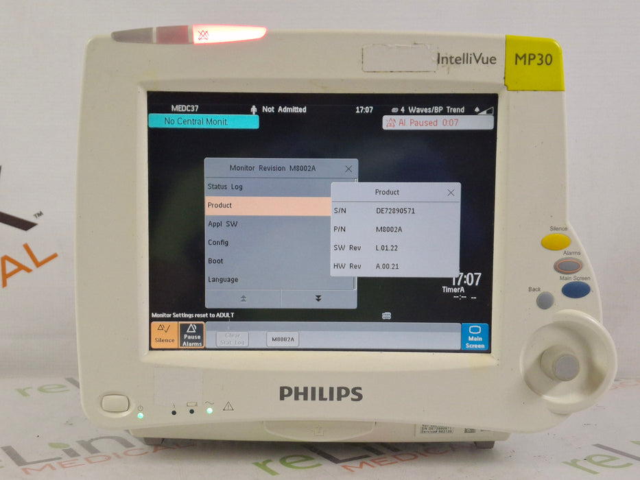 Philips IntelliVue MP30 Patient Monitor