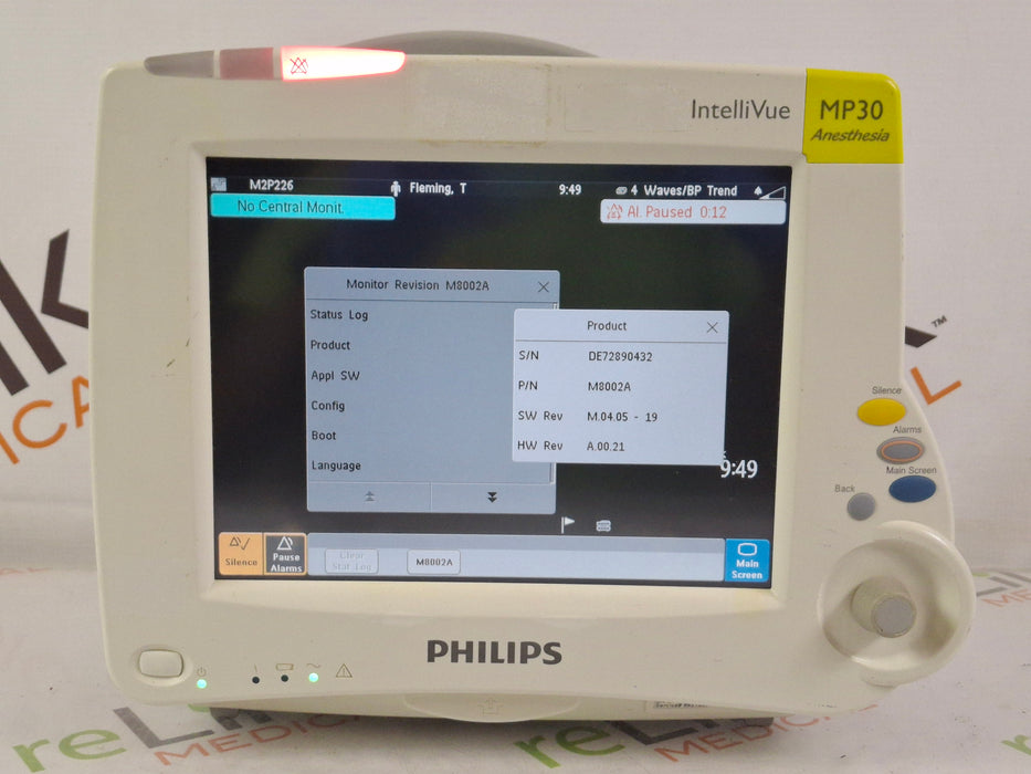 Philips IntelliVue MP30 - Anesthesia Patient Monitor