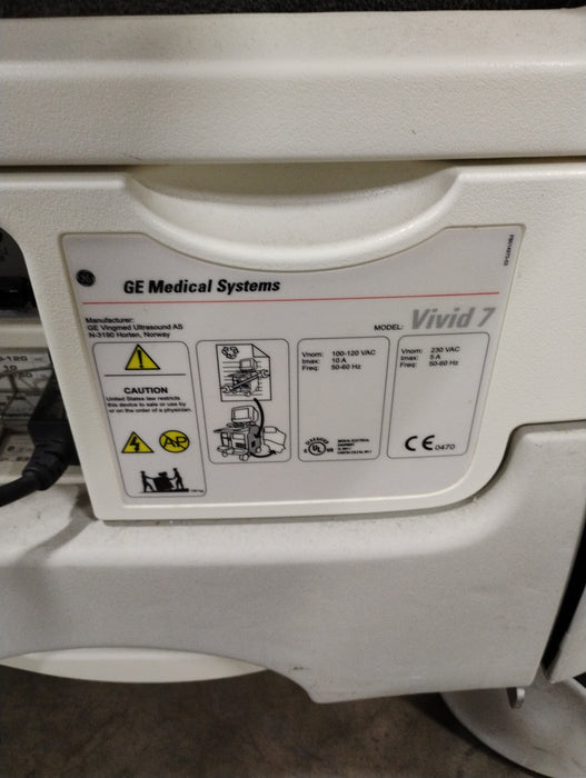 GE Healthcare Vivid 7 Ultrasound