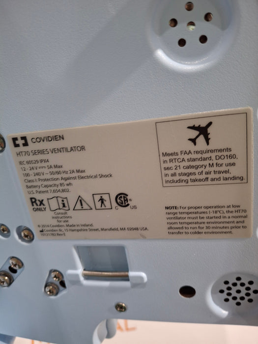 Newport Medical HT70 Plus Ventilator