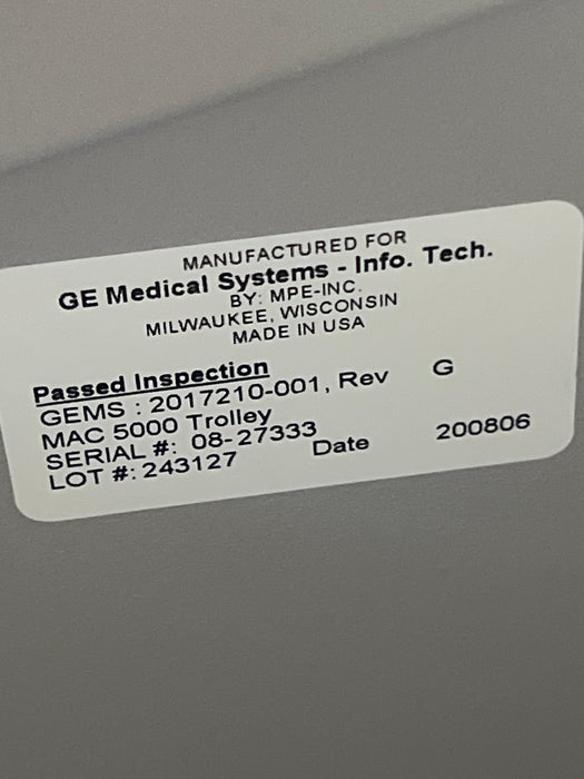 GE Healthcare MAC 5000 ECG without CAM Module
