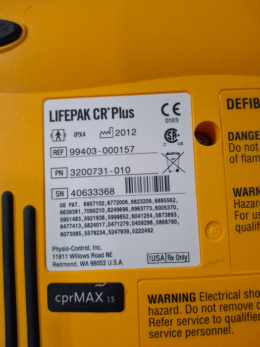 Medtronic LifePak CR Plus Defibrillator