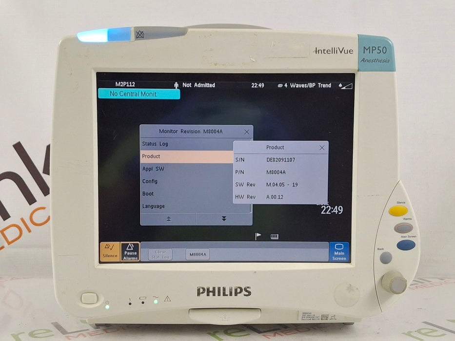 Philips IntelliVue MP50 - Anesthesia Patient Monitor